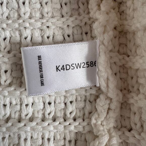 Bishop + Young Bristol Knit Gold Button Cardigan Sweater Ivory Size Small - Picture 5 of 7